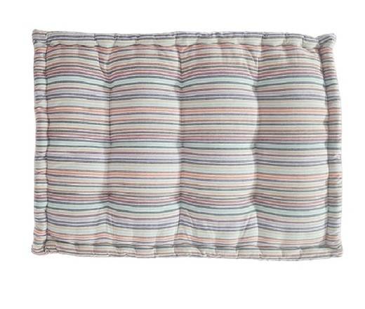 Coussin palette multi-rayures 60x80x10 cm