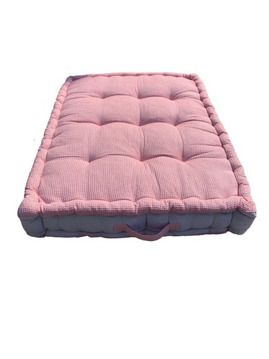 Coussin de pallette waffle corail 60x80x10