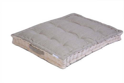 Coussin pallette beige chambray 60x80x10