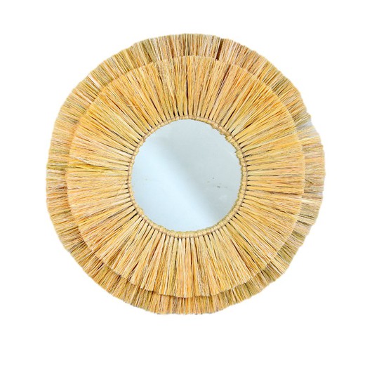 Espejo redondo de bambú Ibiza diametro 60 cm