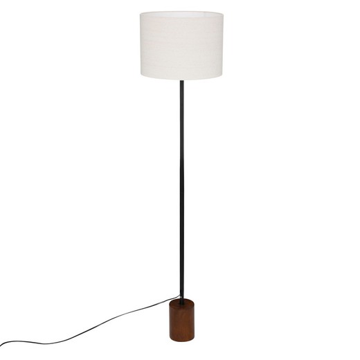 Lámpara de pie en metal y madera Aurea alt. 147 cm