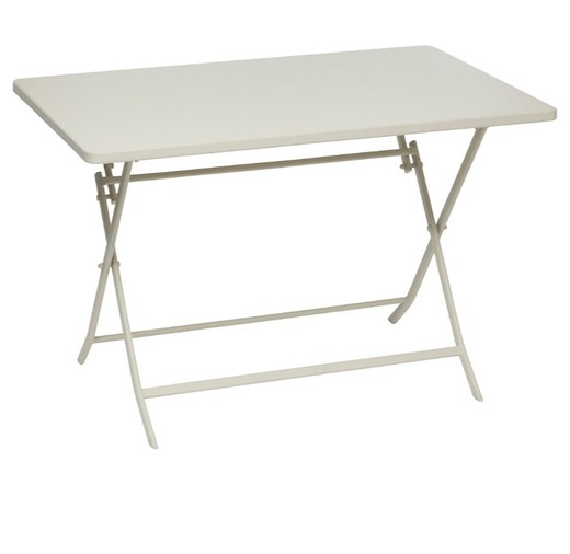 Table pliante 4 places ivoire 70x110 cm