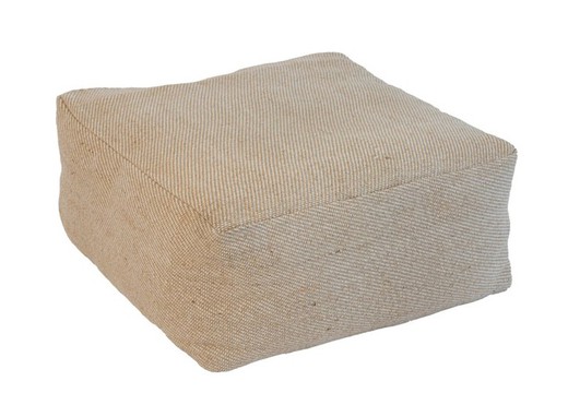 Pouf Carré Jute-Coton 60x60x30