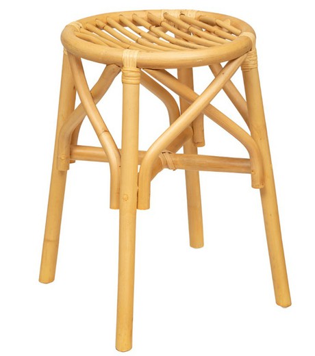 Tabouret en rotin hauteur 45 cm - diamètre 31