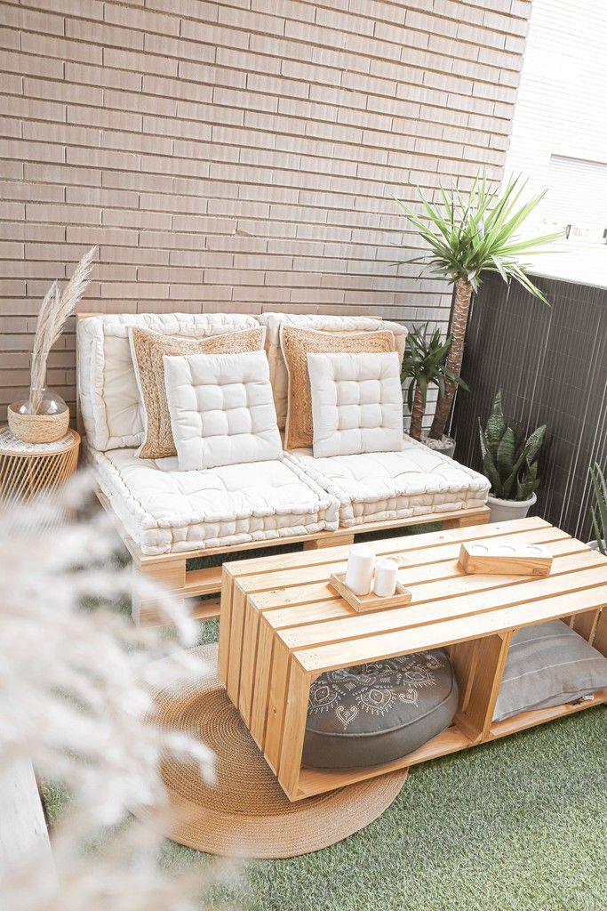 Cojines de jardín para palets: Respaldos y asientos de diferentes