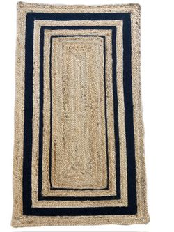 Rechteckiger Juteteppich 60 x 110 cm