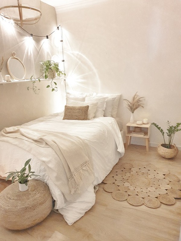 Collection - Alfombra circular de yute natural, 10 x 10 pies, diseño beige,  ideal para zonas de alto tráfico en el dormitorio, mesita de noche
