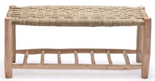 Banco de madera y cuerda Ifran 100x40x40 cm