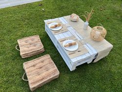 Chemin de table en chanvre 180x34 cm