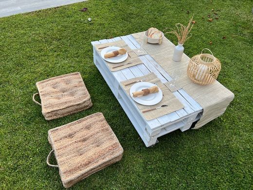 Chemin de table en chanvre 180x34 cm