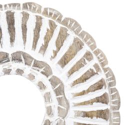 Circulo de Madera de mango tallada Alt. 43 cm