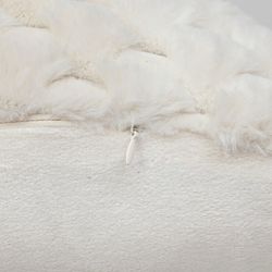 Cuscino Adrien in pelliccia beige 38X58 cm