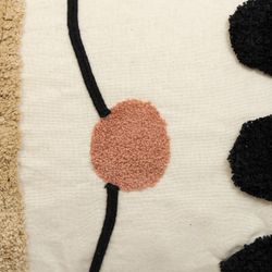 Besticktes Kissen in Beigetönen 38X58 cm