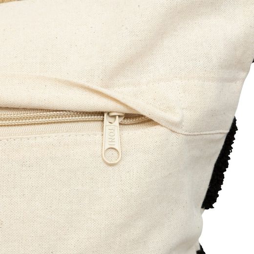 Besticktes Kissen in Beigetönen 38X58 cm