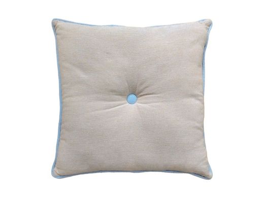 Cojin Boton 45x45 cm con vivo, relleno incluido.