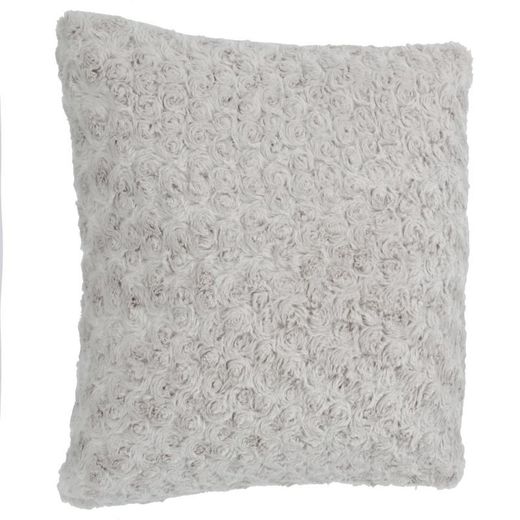 Cojin Bouclette gris 45x45 cm