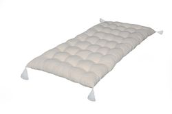 Coussin de banc avec pompons 90x40 cm