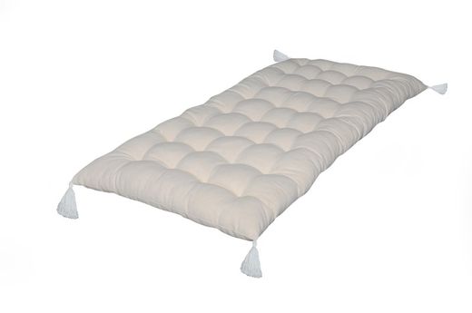 Coussin de banc avec pompons 90x40 cm