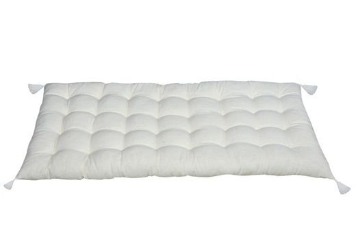 Coussin de banc avec pompons 90x40 cm