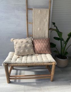 Coussin de banc avec pompons 90x40 cm