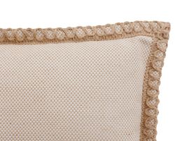 Overlock-Outdoor-Kissen 40x40 cm beige