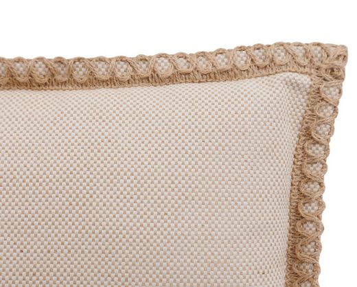 Overlock-Outdoor-Kissen 40x40 cm beige