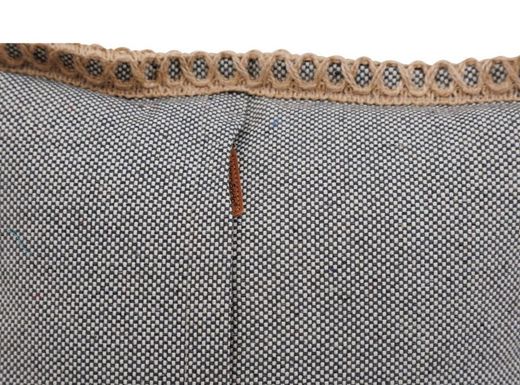 Cojin de exterior overlock 40x40 cm gris