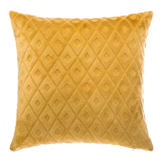 Cojin de franela Diamond Ocre 40x40 cm