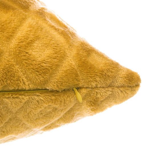 Diamant-Ocker-Flanellkissen 40x40 cm