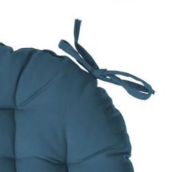 Rundes blaues Stuhlkissen D 38 cm