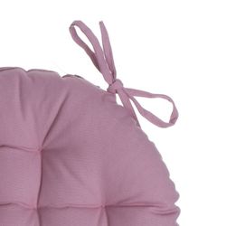 Rundes rosa Stuhlkissen, Durchmesser 38 cm