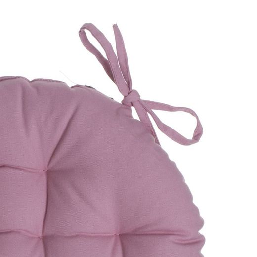 Rundes rosa Stuhlkissen, Durchmesser 38 cm