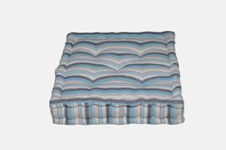 Cojin de suelo rayas azules 45x45x10 cm