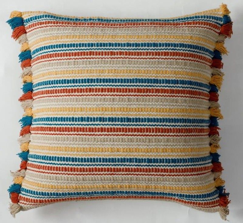 Coussin Raiden Coussin rayé tissé et rembourrage inclus modèle kenya 45x45 cm ...