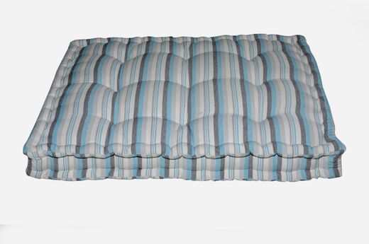 Coussin de palette rayures bleues 60x80x10