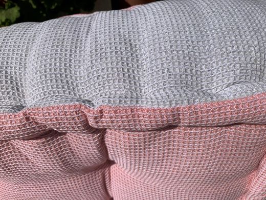 Coussin de pallette waffle corail 60x80x10