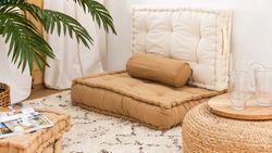 Coussin dossier pour palette ecru 60x40x20