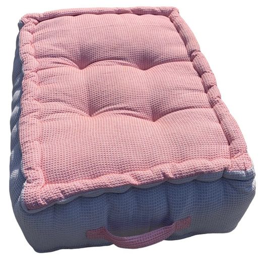 Cojin respaldo palet waffle coral 60x40x20 cm