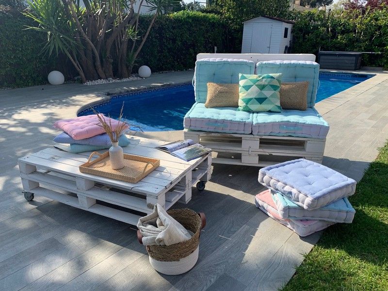 Atout Ciel Cuscino Da Pavimento 60x40 Cm - In Cotone, Con Manico, Giallo Senape - Foto 4