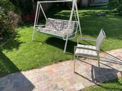 Confezione da 6 cuscini per sedia chambray beige 45x45 cm in cotone