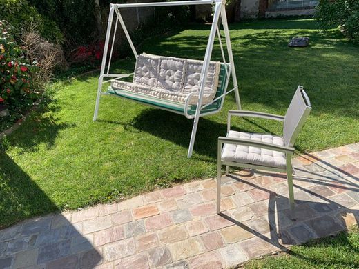 Confezione da 6 cuscini per sedia chambray beige 45x45 cm in cotone