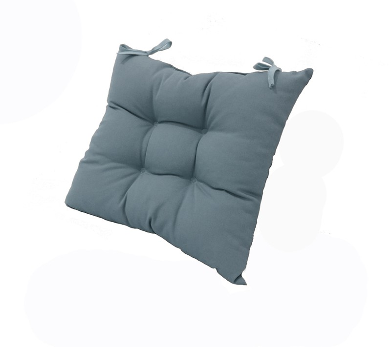 Set di 4 cuscini da sedia trapuntati cuscini da esterno 40 x 40 x 5 cm blu scuro 