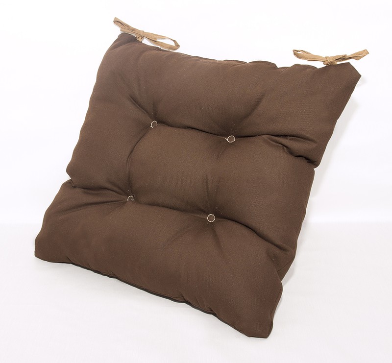Cojín cojines de asiento acolchado almohada muebles cojines de silla marrón 40x40cm