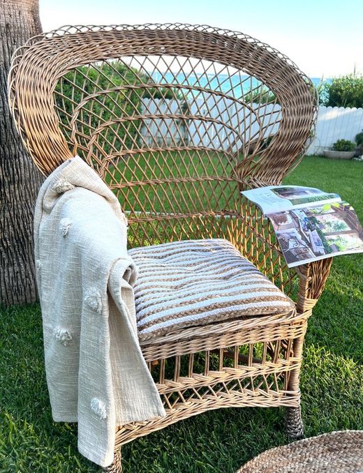 Packung mit 6 Moorea-Stuhlkissen 45 x 45 cm