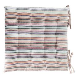Galette de chaise multi-rayures 45x45 cm