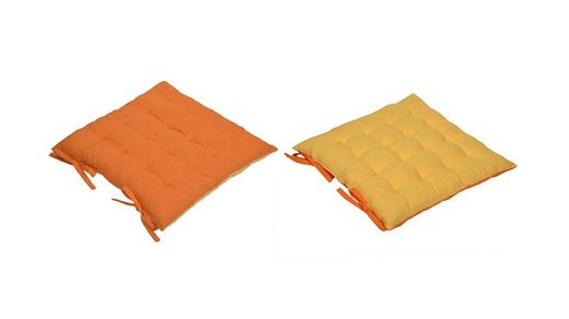 GALETTE DE CHAISE ORANGE-YELLOW 45X45