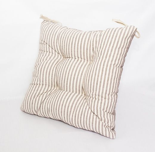 Cojin Silla Rayas Chocolate 40x40 Cm