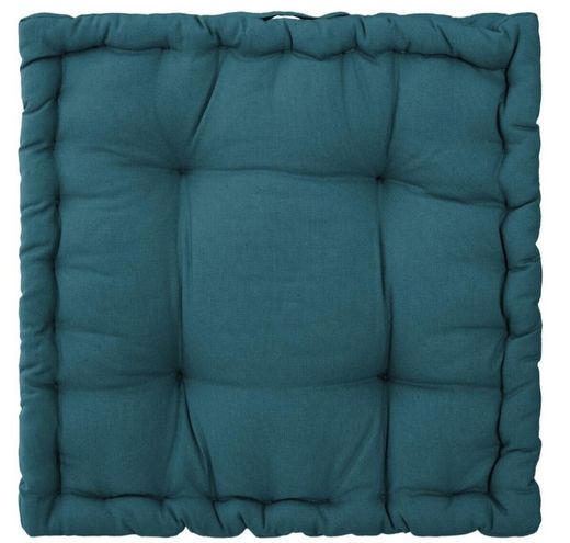 Coussin de sol Otto bleu 40x40x8 cm