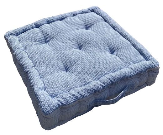 Cojin suelo waffle ashley blue 45x45x10