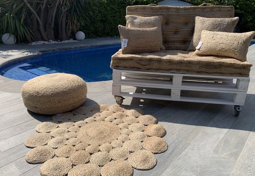 Pack de coussins en jute